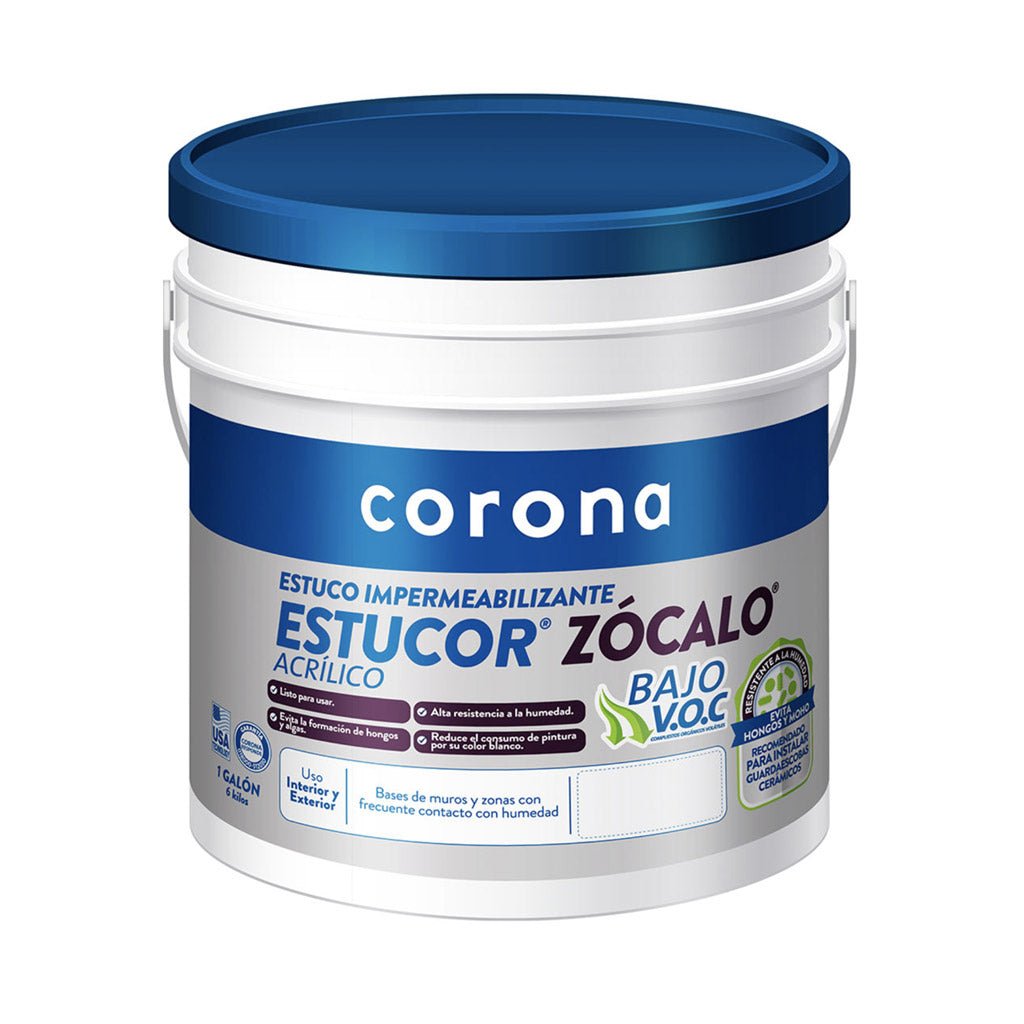 Estuco Impermeabilizante Corona Estucor Zócalo - Pinturas y Lacas