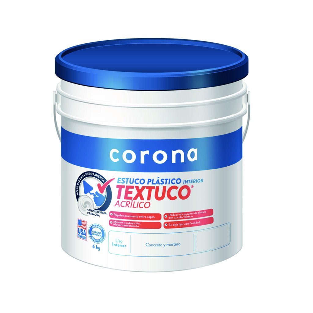 Estuco Plástico Interior Corona Textuco - Pinturas y Lacas