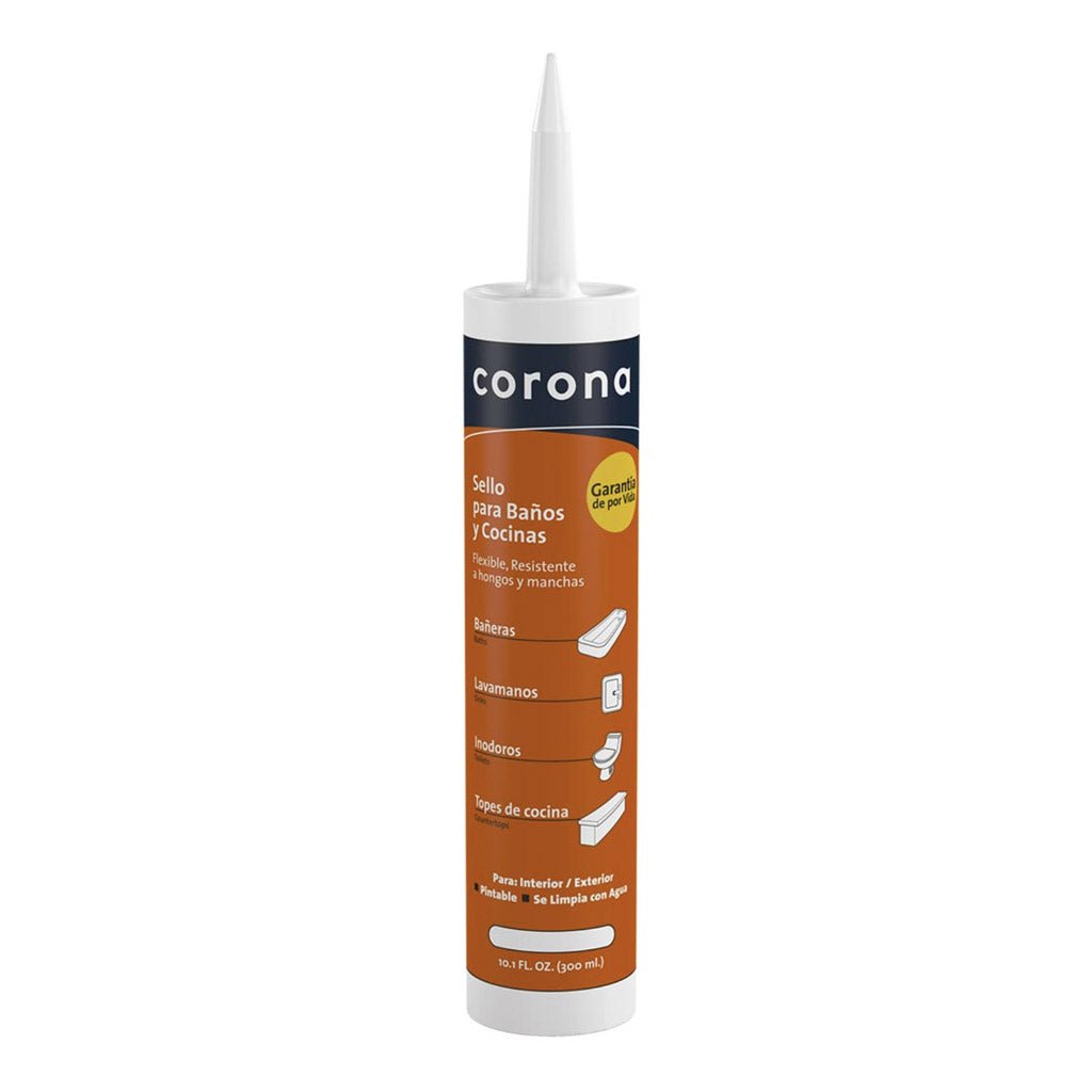 Sellante Acrílico Corona Baños y Cocinas Transparente - Pinturas y Lacas